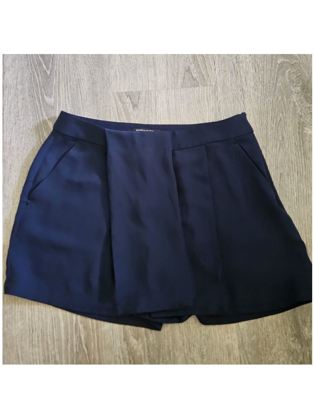 Banana Republic Dark Navy Blue Side Zip Skort Shorts Dressy Office Size 6